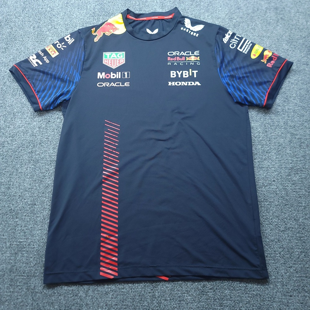 Castore Red Bull Racing Jersey F1 2023 Official Honda Tag Heuer Shirt Mens Med